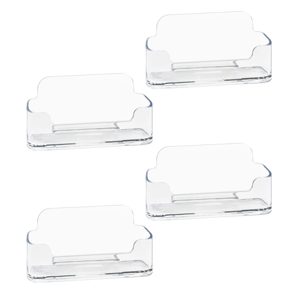 HSYMQ Acrylic Business Card Holder for Desk, Clear Plastic Business Cards Display Holders Stand, Fits 30-50 Business Cards
