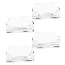 HSYMQ Acrylic Business Card Holder for Desk, Clear Plastic Business Cards Display Holders Stand, Fits 30-50 Business Cards