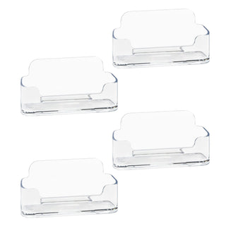 HSYMQ Acrylic Business Card Holder for Desk, Clear Plastic Business Cards Display Holders Stand, Fits 30-50 Business Cards