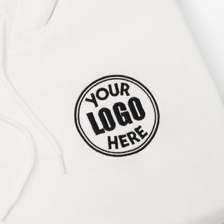 COUPLEHOODIES Custom Embroidered Logo Sweatshirt – Personalized Company Name or Branding, Teams, or Staff Uniforms