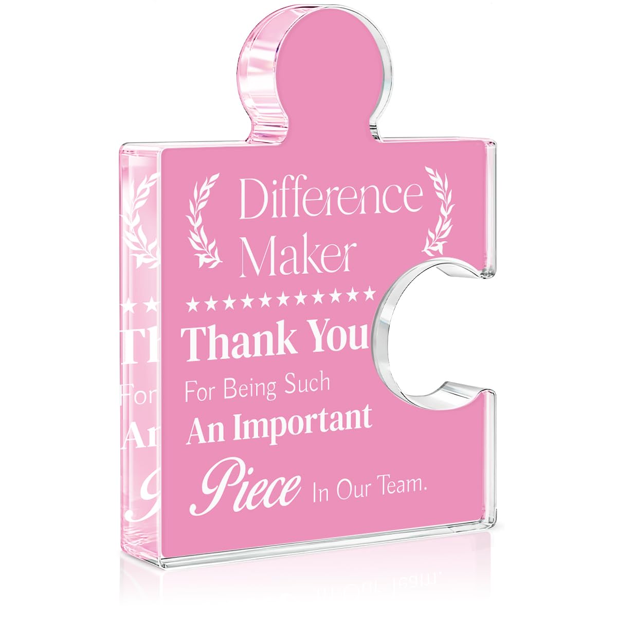 Team Appreciation Gifts Thank You Gift for Coworkers Colleagues Employees, Best Team Ever Gifts You Are an Essential Piece Acrylic Puzzle Piece Plaque Office Decor