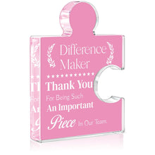 Team Appreciation Gifts Thank You Gift for Coworkers Colleagues Employees, Best Team Ever Gifts You Are an Essential Piece Acrylic Puzzle Piece Plaque Office Decor