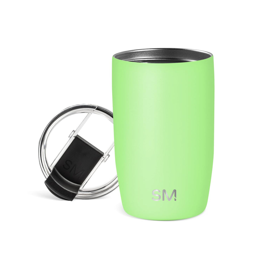 Simple Modern Voyager Tumbler with Flip Lid | Travel Coffee Mug | Insulated Stainless Steel Cold Brew Iced or Hot Coffee Cup | Gifts for Women Men Her Him | 16oz, Almond Birch