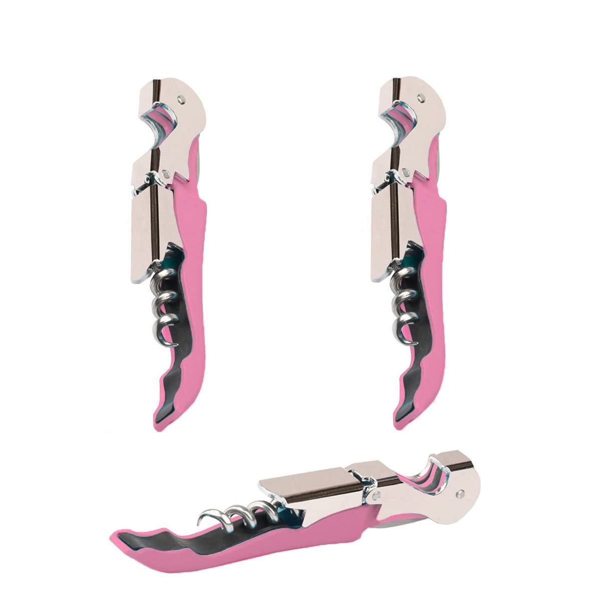 Kit-Home Professional Waiter Corkscrew Wine Openers Set (4 PCS),Upgraded with Heavy Duty Stainless Steel Hinges Wine Key for Restaurant Waiters, Sommelier, Bartenders