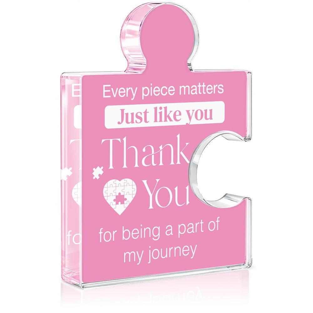 Team Appreciation Gifts Thank You Gift for Coworkers Colleagues Employees, Best Team Ever Gifts You Are an Essential Piece Acrylic Puzzle Piece Plaque Office Decor