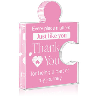 Team Appreciation Gifts Thank You Gift for Coworkers Colleagues Employees, Best Team Ever Gifts You Are an Essential Piece Acrylic Puzzle Piece Plaque Office Decor