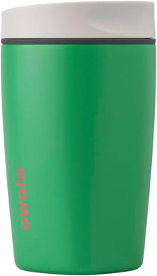 Owala SmoothSip Slider Insulated Stainless Steel Coffee Tumbler, Reusable Iced Coffee Cup, Hot Coffee Travel Mug, BPA Free 12 oz, Vanilla Bean