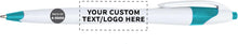 DISCOUNT PROMOS Personalized Ballpoint Pens Bulk Pack of 4-5,000 counts Black Ink, Slim & Curvy Design, Retractable, Ideal for Office, Corporate Merchandise, Tradeshows- Teal