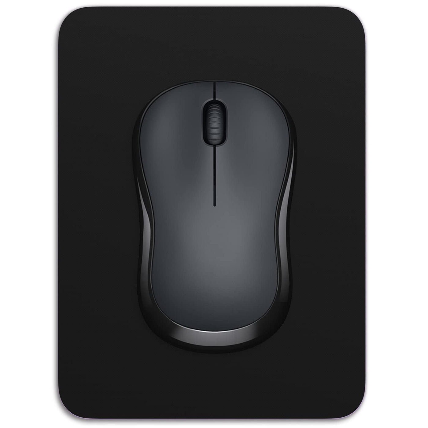 Dapesuom Small Mouse Pad, 5 x 6 Inch Thick Rubber Premium-Textured Non-Slip Portable & Washable Mini Mouse Mat for Women Men Wireless Laptops Keyboard Tray Gaming Work Computer Travel, Jet Black
