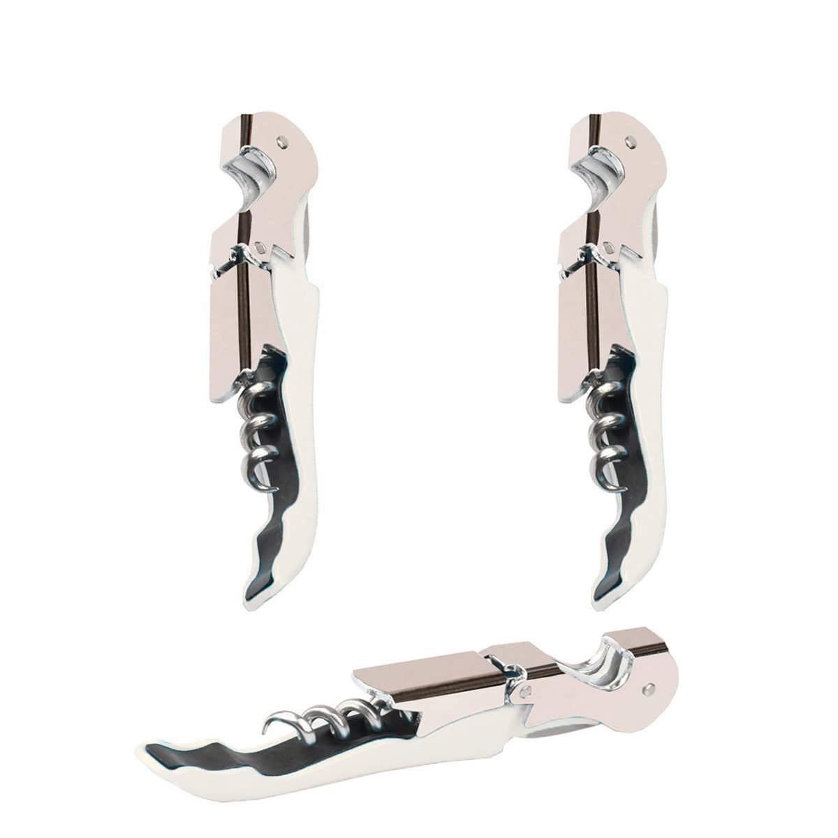 Kit-Home Professional Waiter Corkscrew Wine Openers Set (4 PCS),Upgraded with Heavy Duty Stainless Steel Hinges Wine Key for Restaurant Waiters, Sommelier, Bartenders