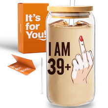 wtisan Housewarming Gifts for New Home - Sweet Home Aesthetic Can Shaped Glass Cup, 16oz Iced Coffee Tumbler - House Warming Gift Ideas with Lid, Straw & Card for Couple, New Homeowner