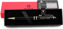 Swiss Engraved Rollerball Pen – Personalized Gift Pen for Men & Women, Refillable Brass Pen with Gift Box, Free Laser Engraving Included