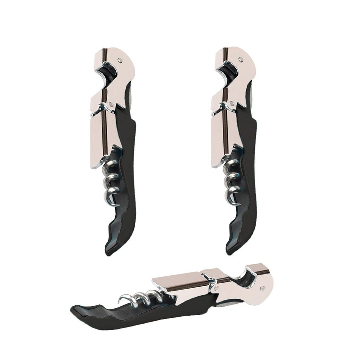 Kit-Home Professional Waiter Corkscrew Wine Openers Set (4 PCS),Upgraded with Heavy Duty Stainless Steel Hinges Wine Key for Restaurant Waiters, Sommelier, Bartenders