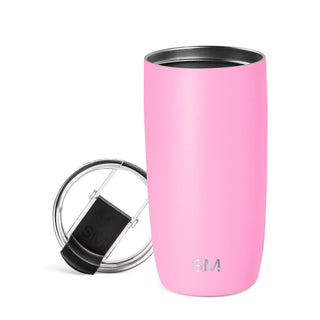 Simple Modern Voyager Tumbler with Flip Lid | Travel Coffee Mug | Insulated Stainless Steel Cold Brew Iced or Hot Coffee Cup | Gifts for Women Men Her Him | 16oz, Almond Birch