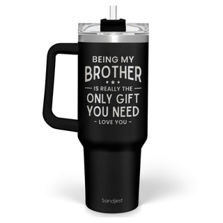 SANDJEST Dad Gift from Daughter, 40oz Stainless Steel Insulated Coffee Tumbler With Lid & Straw, Travel Cup Gift for Dad, Christmas Birthday Father's Day