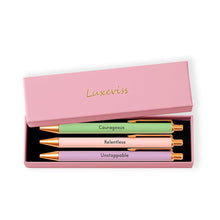 3 pcs Inspirational Pens - Nice Cute Fancy Pen Set Gifts for Women Teacher Coworkers Appreciation Office Supplies Black Ink