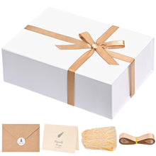LIFELUM Green Gift Box for Presents 1 Pack 13.85 x 8.35 x 4.45 inch Big Decorative Large Gift Box for Clothes with Magnetic Lids Luxury Accessories Card, Ribbon, Filler,Sticker