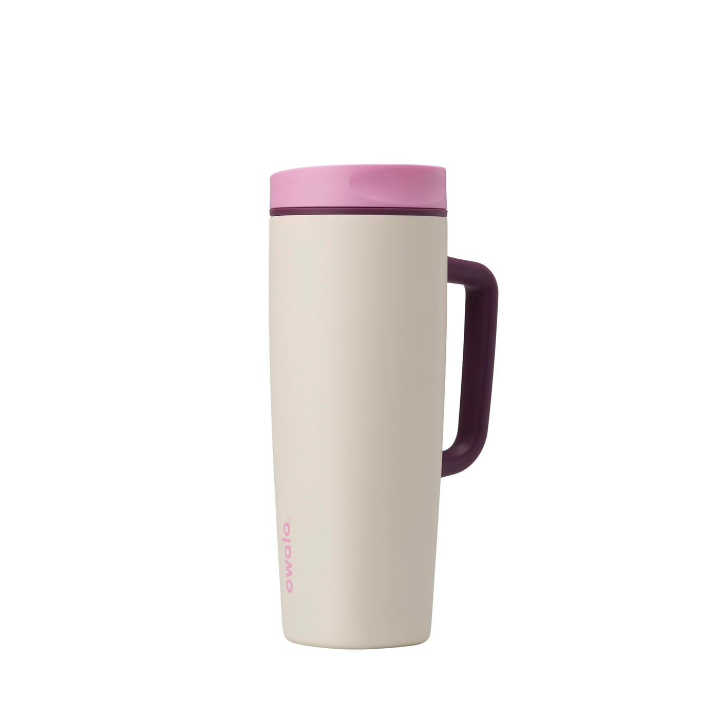 Owala SmoothSip Slider Insulated Stainless Steel Coffee Tumbler, Reusable Iced Coffee Cup, Hot Coffee Travel Mug, BPA Free 12 oz, Vanilla Bean