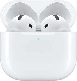 Apple AirPods 4 Wireless Earbuds, Bluetooth Headphones, Personalized Spatial Audio, Sweat and Water Resistant, USB-C Charging Case, H2 Chip, Up to 30 Hours of Battery Life, Effortless Setup for iPhone