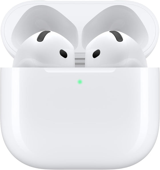 Apple AirPods 4 Wireless Earbuds, Bluetooth Headphones, Personalized Spatial Audio, Sweat and Water Resistant, USB-C Charging Case, H2 Chip, Up to 30 Hours of Battery Life, Effortless Setup for iPhone - hover image