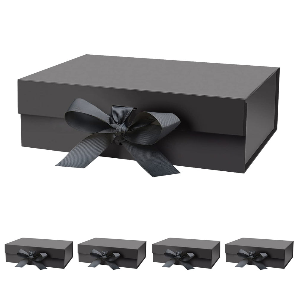 DaiUni 10.5"X7.5"X3.1" Pink Magnetic Gift Box with Lid and Ribbon for Presents