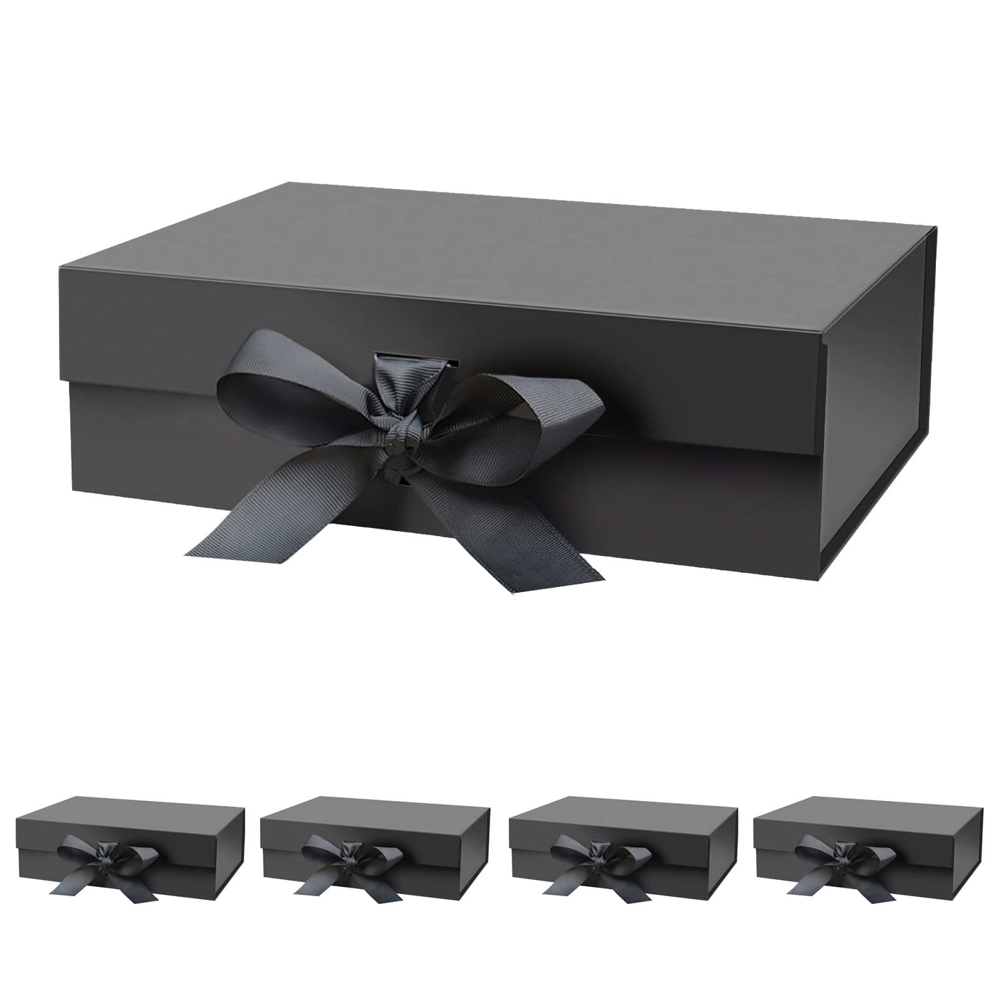 DaiUni 10.5"X7.5"X3.1" Pink Magnetic Gift Box with Lid and Ribbon for Presents
