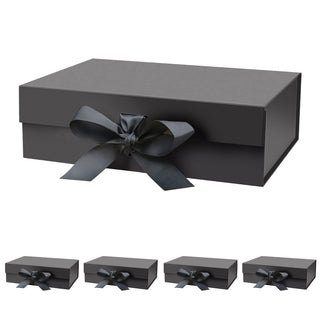DaiUni 10.5"X7.5"X3.1" Pink Magnetic Gift Box with Lid and Ribbon for Presents