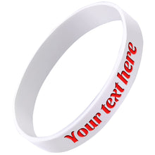 Custom Rubber Bracelet 1/10/30/50/100 ct Personalized Silicone Wristbands Customizable Debossed for Motivation, Events, Gifts, Promotions, Party, Awareness