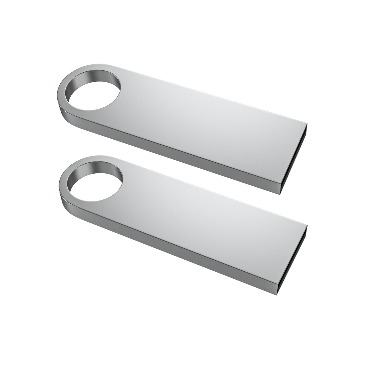 ABLAZE 128MB Flash Drive 10 Pack, Metal USB 2.0 Thumb Drives with Keychains USB Sticks Pendrives (Sliver)
