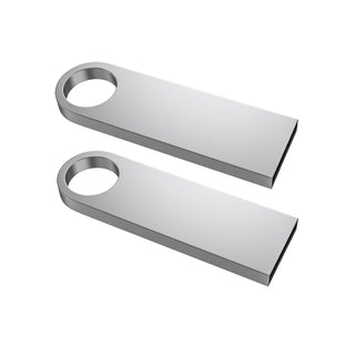 ABLAZE 128MB Flash Drive 10 Pack, Metal USB 2.0 Thumb Drives with Keychains USB Sticks Pendrives (Sliver)