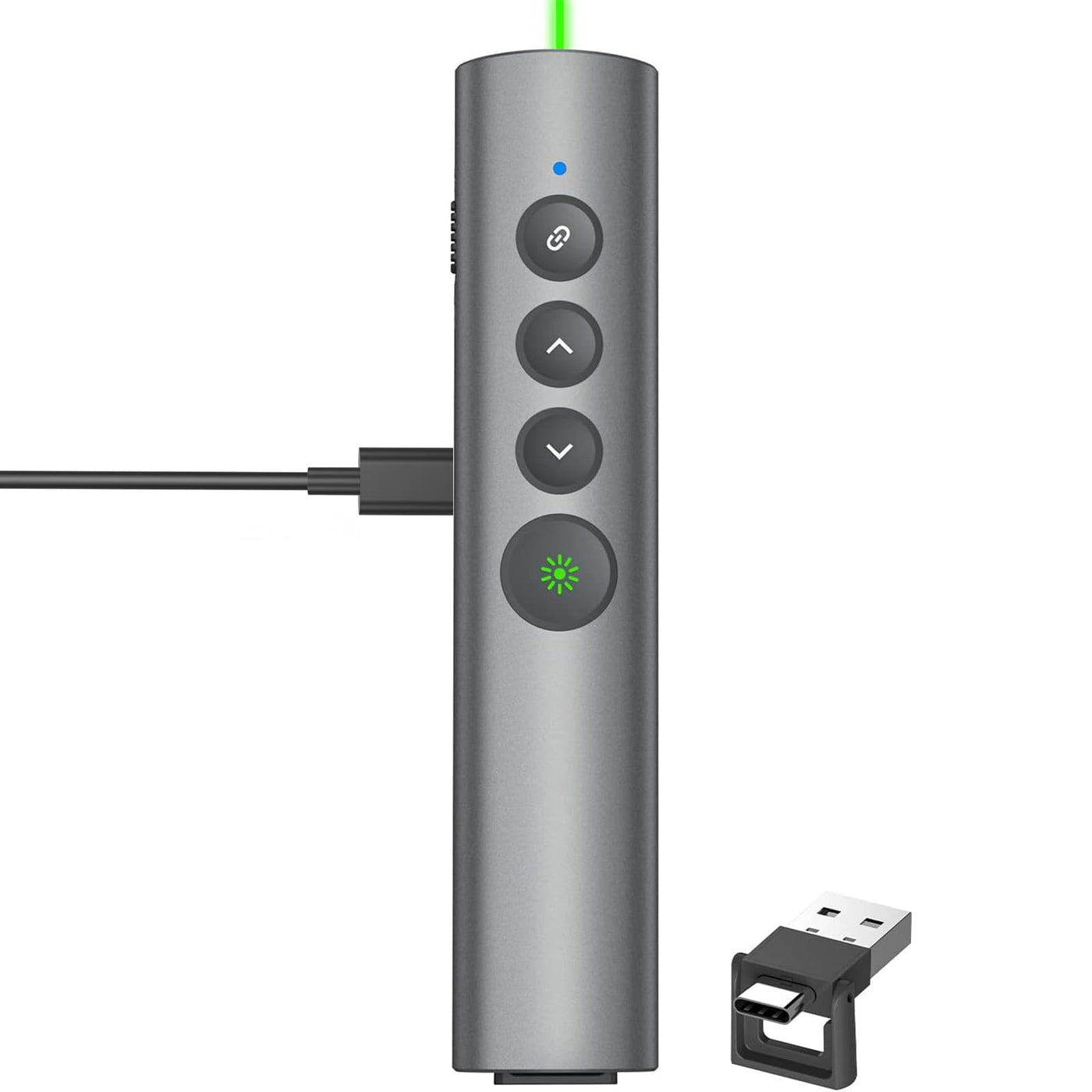 Presentation Clickers for PowerPoint, Clicker for Laptop Presentations Remote, USB Wireless Presenter Remote, Power Point Remote Clicker for Computer/Mac/PPT/Google Slide Advancer