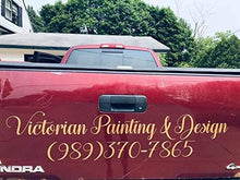 Custom Personalized Text Lettering Vinyl Decal Label Window Sign Sticker | Script Italics Handwritten Cursive