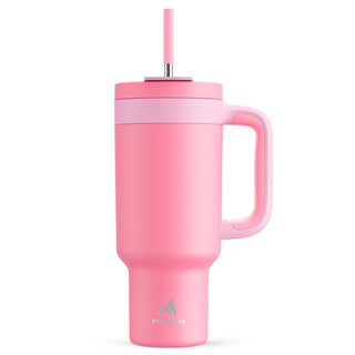 POWCAN 40 oz Tumbler with Handle, 2-in-1 Straw and Sip Lid, Leakproof, Dishwasher Safe, Insulated Stainless Steel Travel Coffee Mug, Keeps Cold for 34 Hours, Fits in Car Cup Holder (Midnight)
