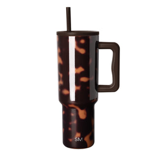 Simple Modern 40 oz Trek Tumbler with Handle and Straw Lid | Cup Holder Friendly Insulated Stainless Steel Travel Mug | Midnight Black