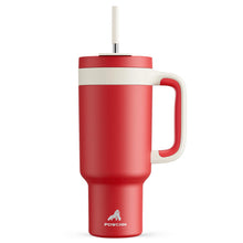 POWCAN 40 oz Tumbler with Handle, 2-in-1 Straw and Sip Lid, Leakproof, Dishwasher Safe, Insulated Stainless Steel Travel Coffee Mug, Keeps Cold for 34 Hours, Fits in Car Cup Holder (Midnight)
