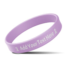 Custom Rubber Bracelets with Text Logo Clipart Customizable Bracelet Personalized 1/2 Inch Silicone Wristbands for Awareness, Events, Support, Promotions