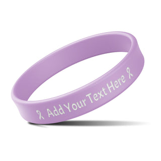 Custom Rubber Bracelets with Text Logo Clipart Customizable Bracelet Personalized 1/2 Inch Silicone Wristbands for Awareness, Events, Support, Promotions