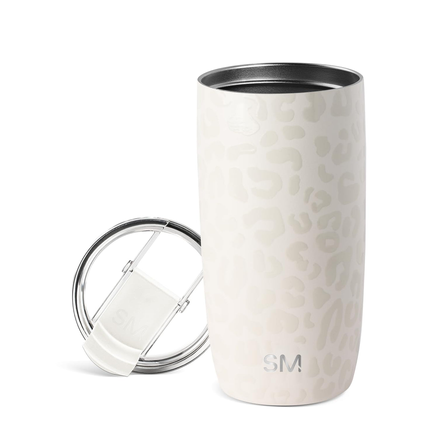Simple Modern Voyager Tumbler with Flip Lid | Travel Coffee Mug | Insulated Stainless Steel Cold Brew Iced or Hot Coffee Cup | Gifts for Women Men Her Him | 16oz, Almond Birch