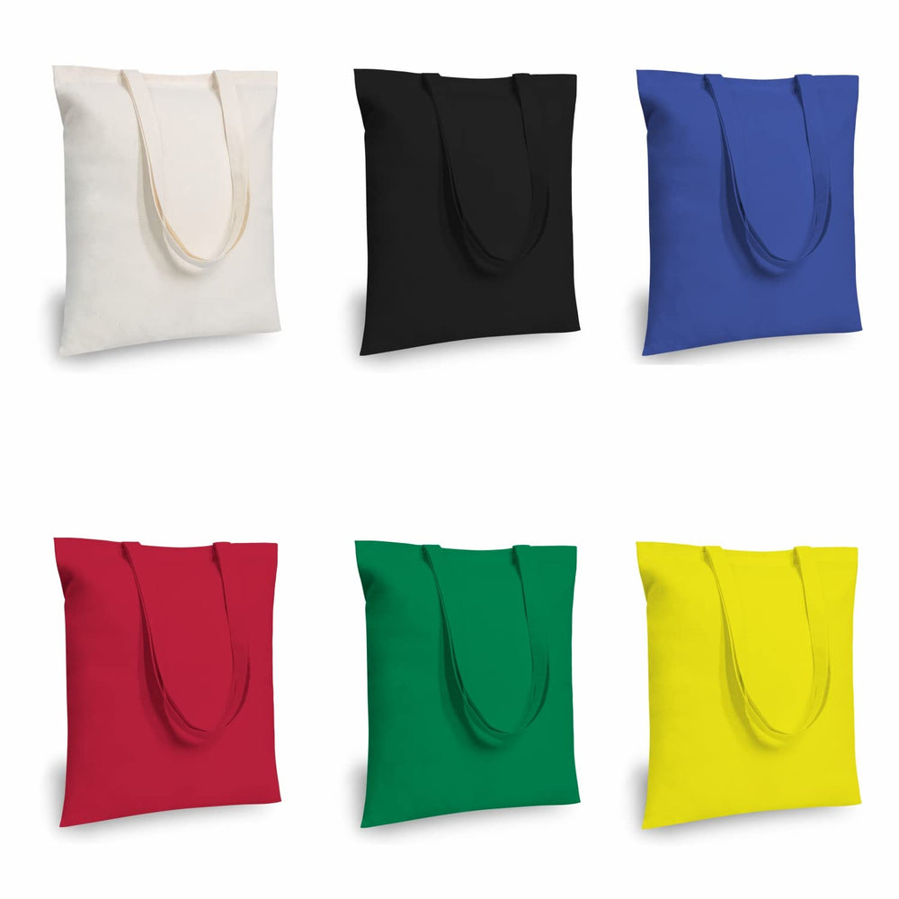 TOPDesign 5 | 12 | 24 | 48 | 192 Pack Economical Cotton Tote Bags, Lightweight Medium Reusable Grocery Shopping Cloth Bags, Suitable for DIY, Advertising, Promotion, Gift, Activity (5-Pack)