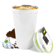 SPLMIFA Travel coffee mugs leak-proof, reusable coffee cups with lids, stainless steel vacuum insulated coffee tumblers, thermal insulation cups for men & women keep drinks hot & cold(2nd-Black, 12OZ)