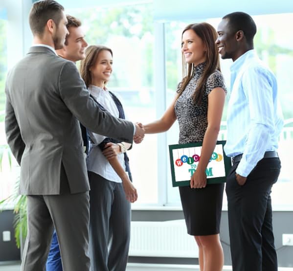 50 Pcs Welcome to the Team Cards 4x6 Inches New Hire Welcome Card for for New Employees Work New Colleague Office Supplies(No envelope)