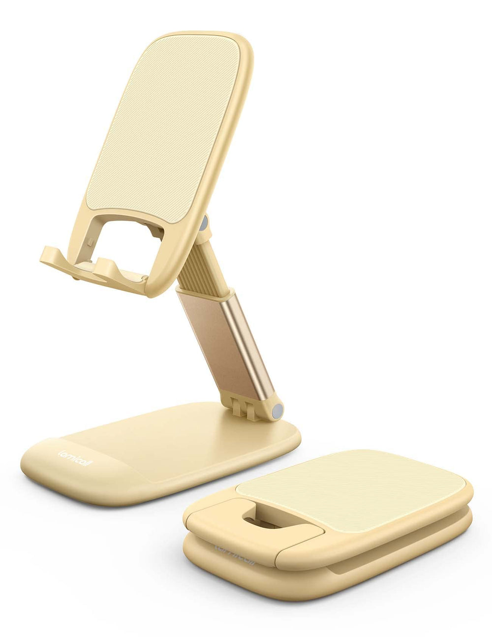 Lamicall Cell Phone Stand for Desk - [Height Adjustable] Foldable Mobile Phone Holder, Portable Stand for iPhone 17 16 15 14 13 12 11 Pro Max Plus Air, Galaxy S25, Office Gift, Telephone Accessories