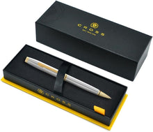 Cross Coventry Polished Chrome with Gold-Tone Ballpoint Pen - Refillable Pen for Smooth Writing - Professional, Elegant Accessory - Black Ink - Long-Lasting Use - Desk Essential - Gift-Ready