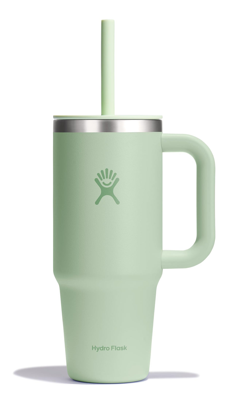 Hydro Flask Travel Tumbler with Handle, Lid and Straw - Insulated Stainless Steel in 32 Oz Trillium