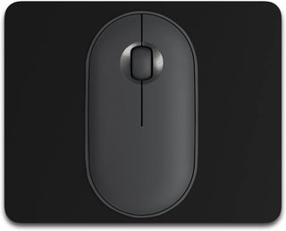 Dapesuom Small Mouse Pad, 5 x 6 Inch Thick Rubber Premium-Textured Non-Slip Portable & Washable Mini Mouse Mat for Women Men Wireless Laptops Keyboard Tray Gaming Work Computer Travel, Jet Black