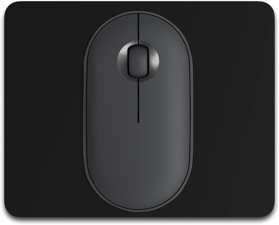 Dapesuom Small Mouse Pad, 5 x 6 Inch Thick Rubber Premium-Textured Non-Slip Portable & Washable Mini Mouse Mat for Women Men Wireless Laptops Keyboard Tray Gaming Work Computer Travel, Jet Black