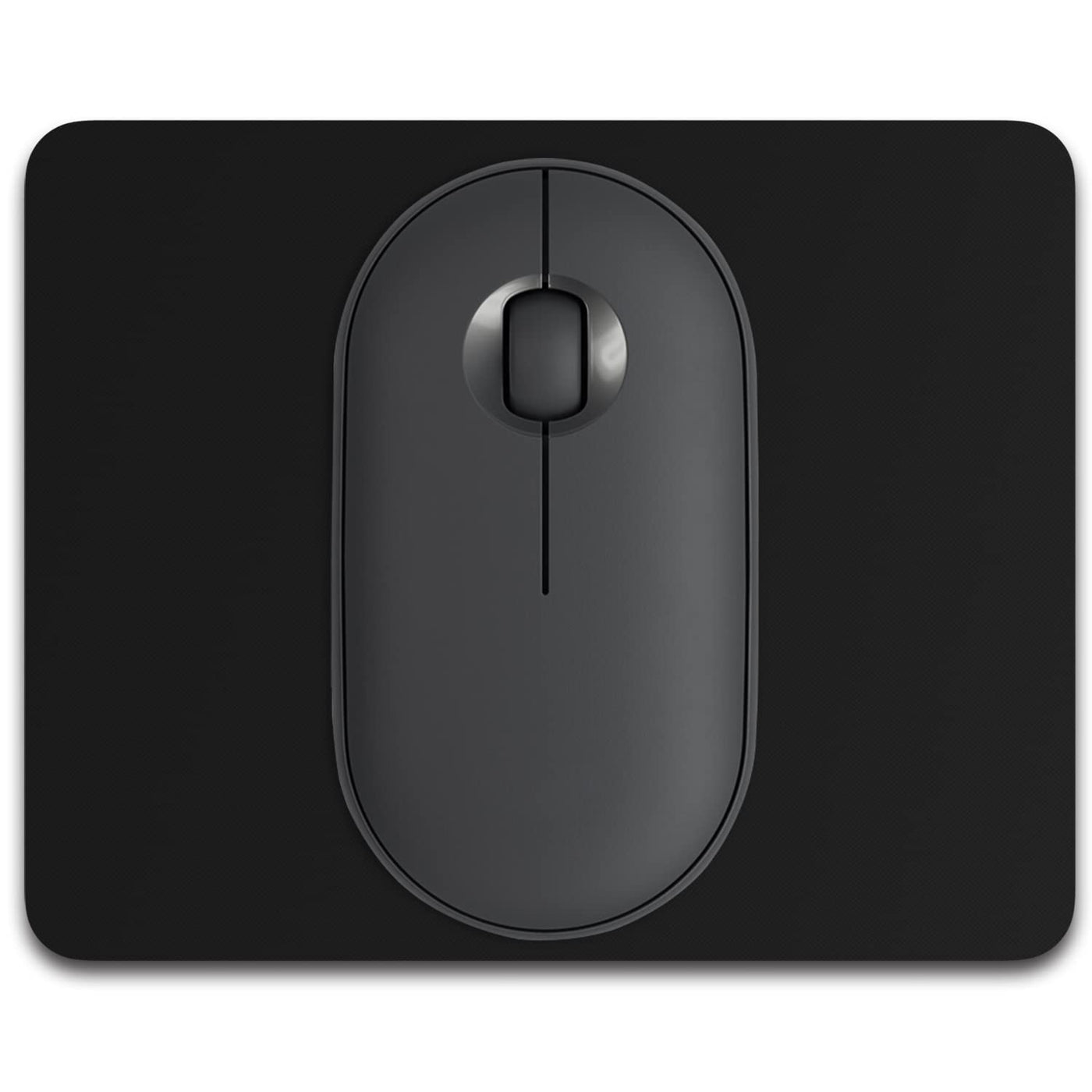 Dapesuom Small Mouse Pad, 5 x 6 Inch Thick Rubber Premium-Textured Non-Slip Portable & Washable Mini Mouse Mat for Women Men Wireless Laptops Keyboard Tray Gaming Work Computer Travel, Jet Black