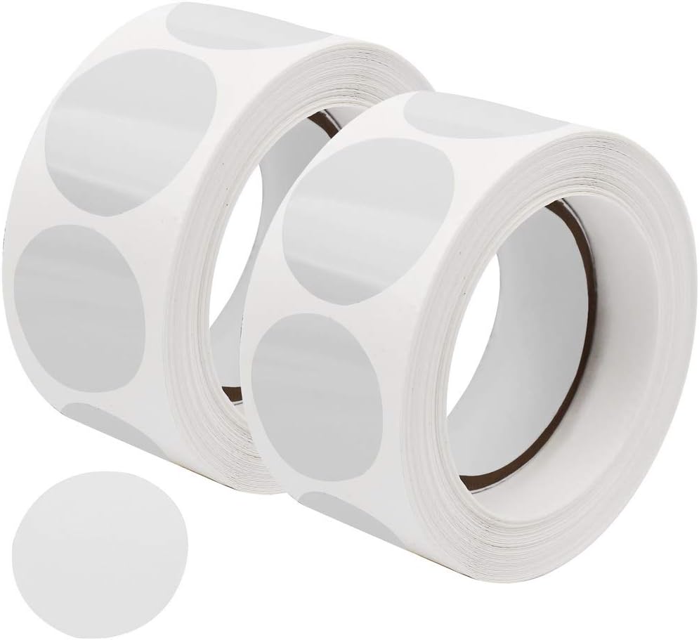 1000 Pcs Clear Retail Package Seals, 1 Inch Round Circle Wafer Seal Sticker Clear Round Labels for Envelopes, Box and Gift Packaging (500 Per Roll)