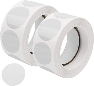 1000 Pcs Clear Retail Package Seals, 1 Inch Round Circle Wafer Seal Sticker Clear Round Labels for Envelopes, Box and Gift Packaging (500 Per Roll)