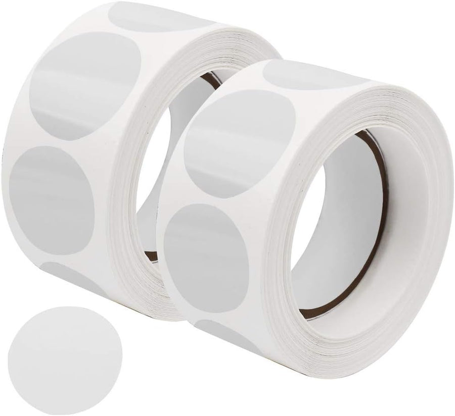 1000 Pcs Clear Retail Package Seals, 1 Inch Round Circle Wafer Seal Sticker Clear Round Labels for Envelopes, Box and Gift Packaging (500 Per Roll)